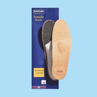 Semelles voûte plantaire anatomique en cuir de mouton - Saphir 2