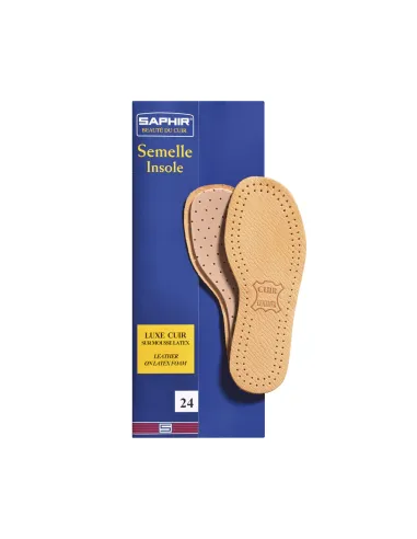 Semelles enfant en cuir d’agneau et latex – Saphir