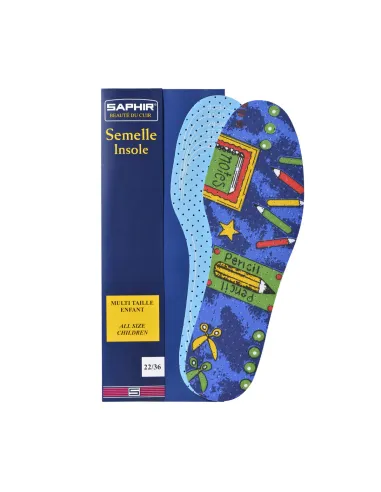 Semelles enfant à découper en coton & latex – Saphir