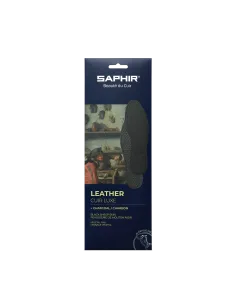 Semelles Cuir Noir et Charbon - Saphir